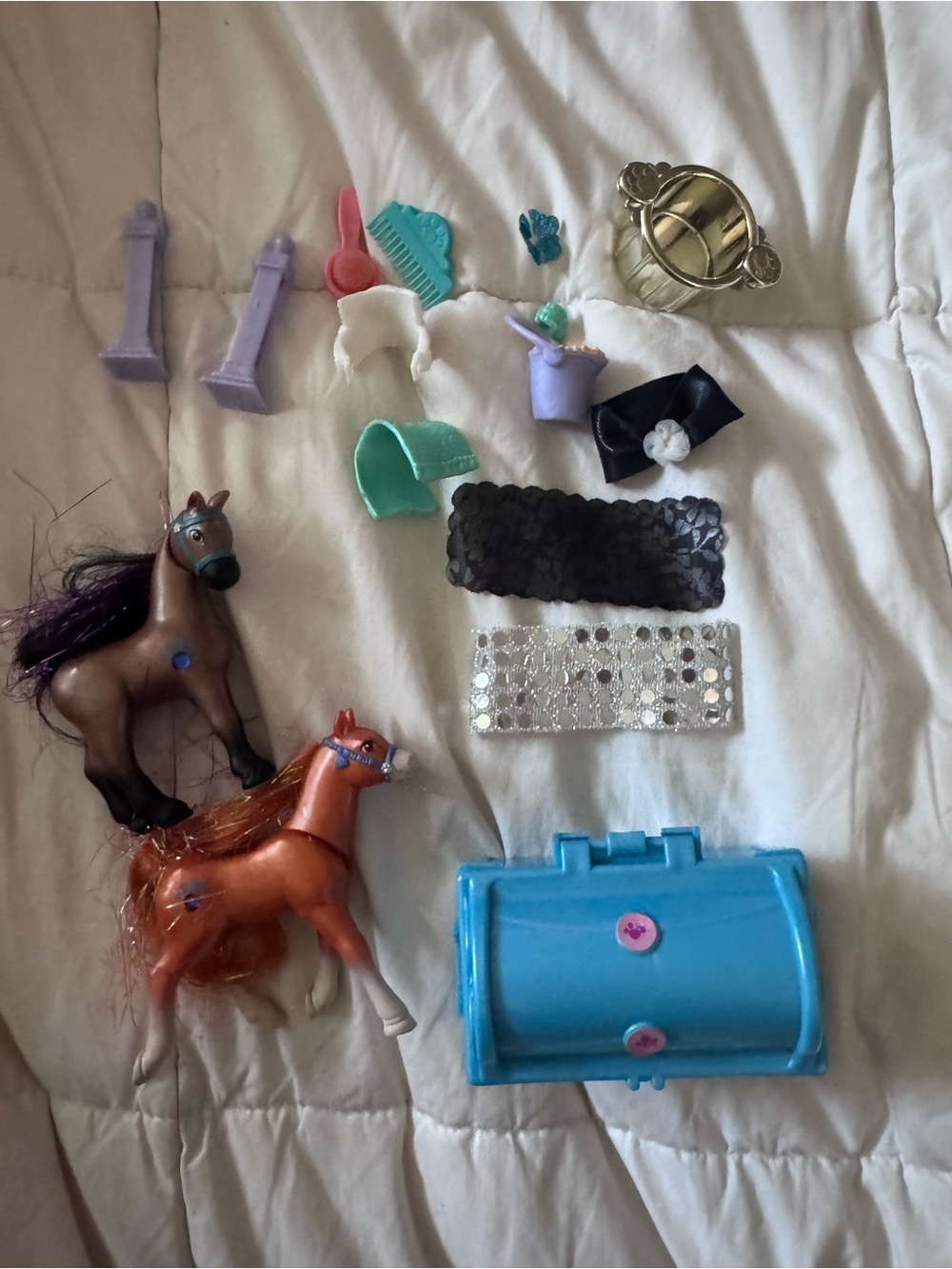 VINTAGE (early 90s) Littlest Pet Shop Prancing Ponies with Accessories Lot